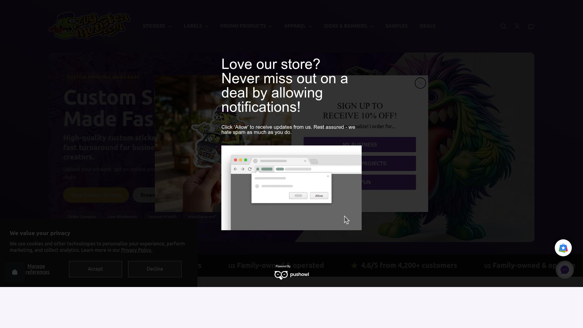 Zug Monster website